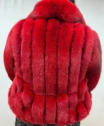Tomer Mink Fur Luxurious Red Coat