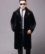 Kairo Genuine Mink Fur Black Coat