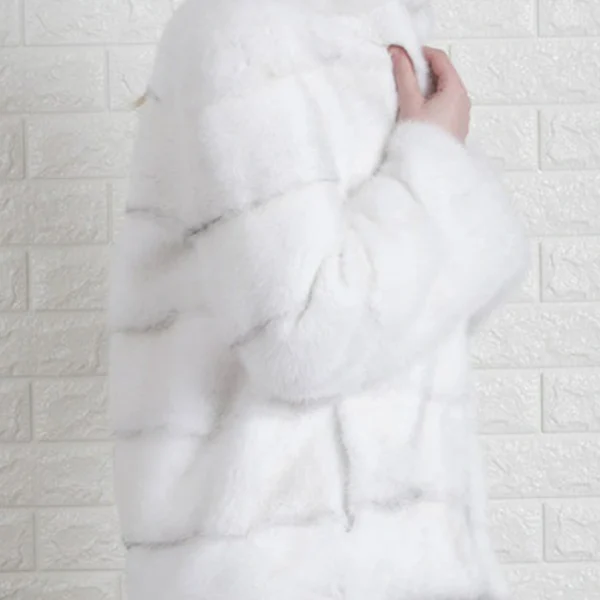 Rosa Mink Fur White Jacket