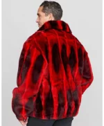 Rowan Mink Fur Red And Black Coat