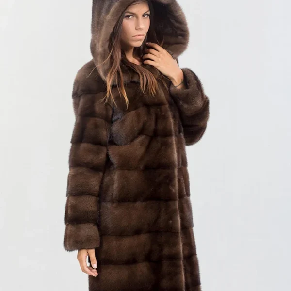  Lydia Brown Mink Fur Coat