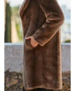 Lyra Genuine Mink Fur Brown Coat