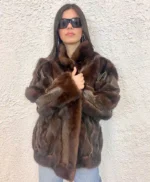 Magnus Vintage Mink Fur With Real Leather Coat