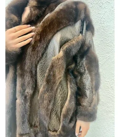 Magnus Vintage Mink Fur With Real Leather Coat