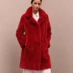  Shanna Mink Fur Graceful Red Coat