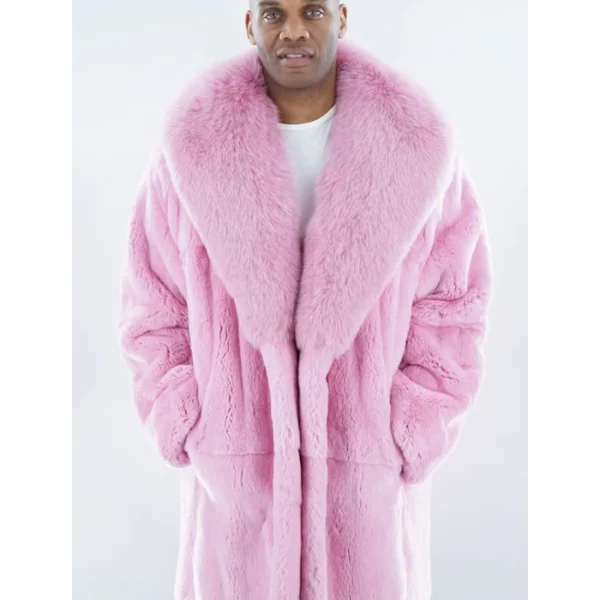  Stuart Mink Fur Pink Coat