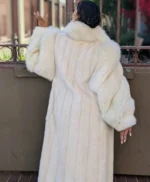 Hilary Mink Fur White Long Coat