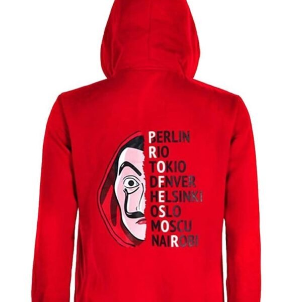  La Casa De Papel Money Heist Red Hooded Jacket