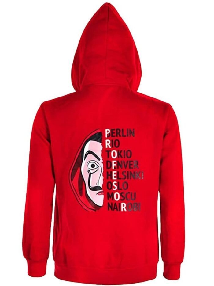 La Casa De Papel Money Heist Red Hooded Jacket