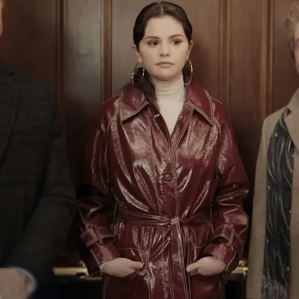  Selena Gomez Only Murders In The Building Leather Coat