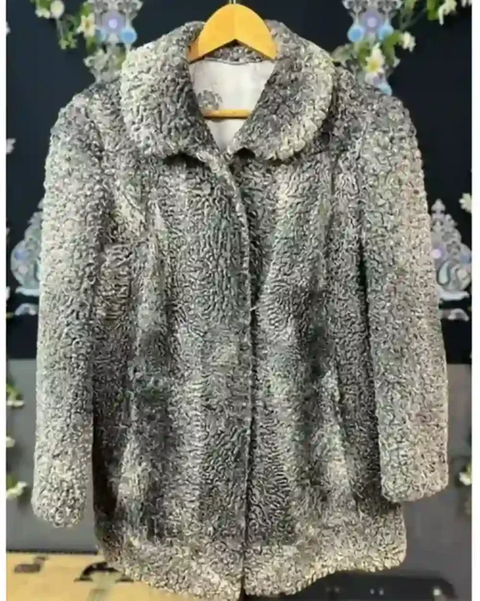 Adrienne Persian Lamb Coat Silver Grey Fur Jacket