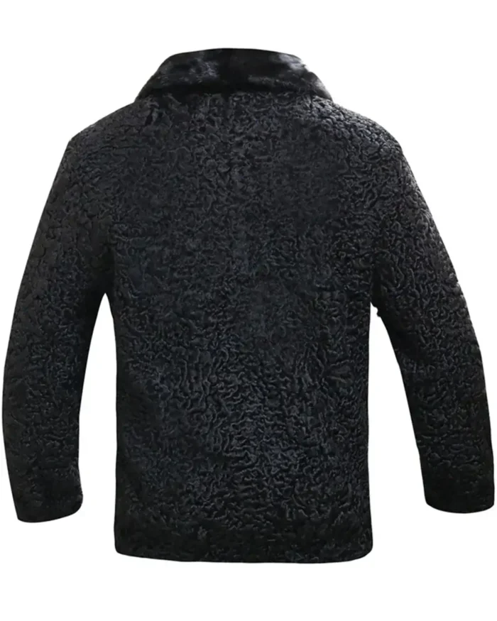 Real Karakul Persian Lamb Fur Winter Jacket For Men