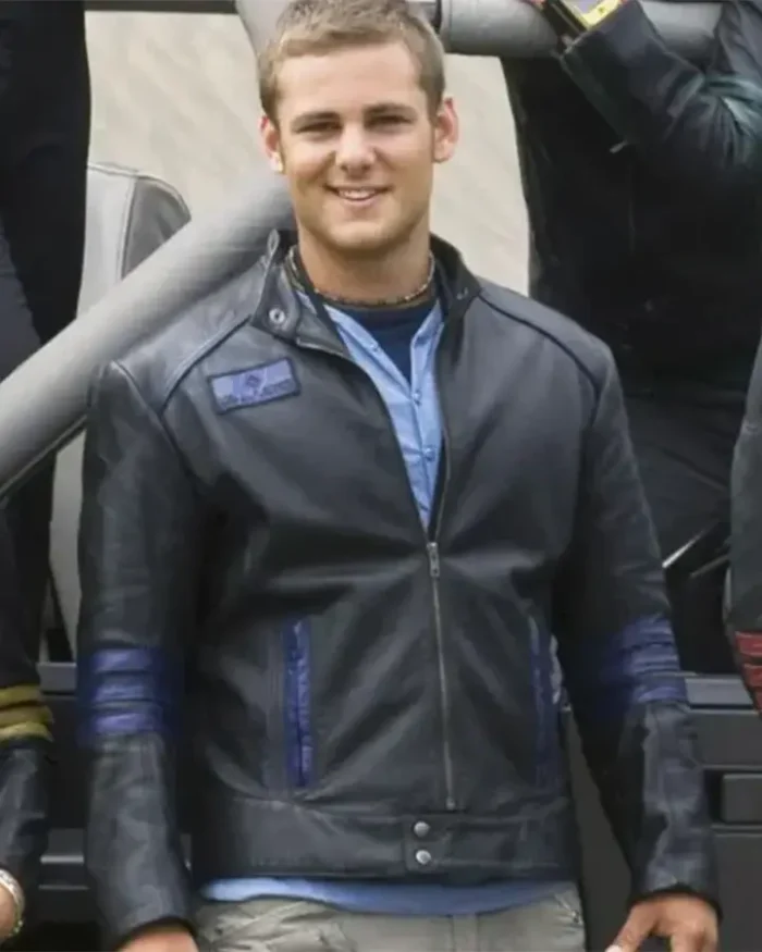 Power Rangers Flynn McAllistair Black Leather Jacket