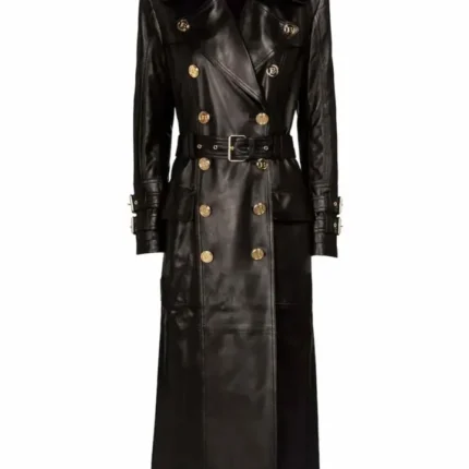 Monet Tejada Power Book II Ghost Black Leather Trench Coat