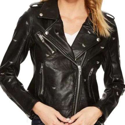 Riverdale S05 Betty Cooper Studded Biker Leather Jacket