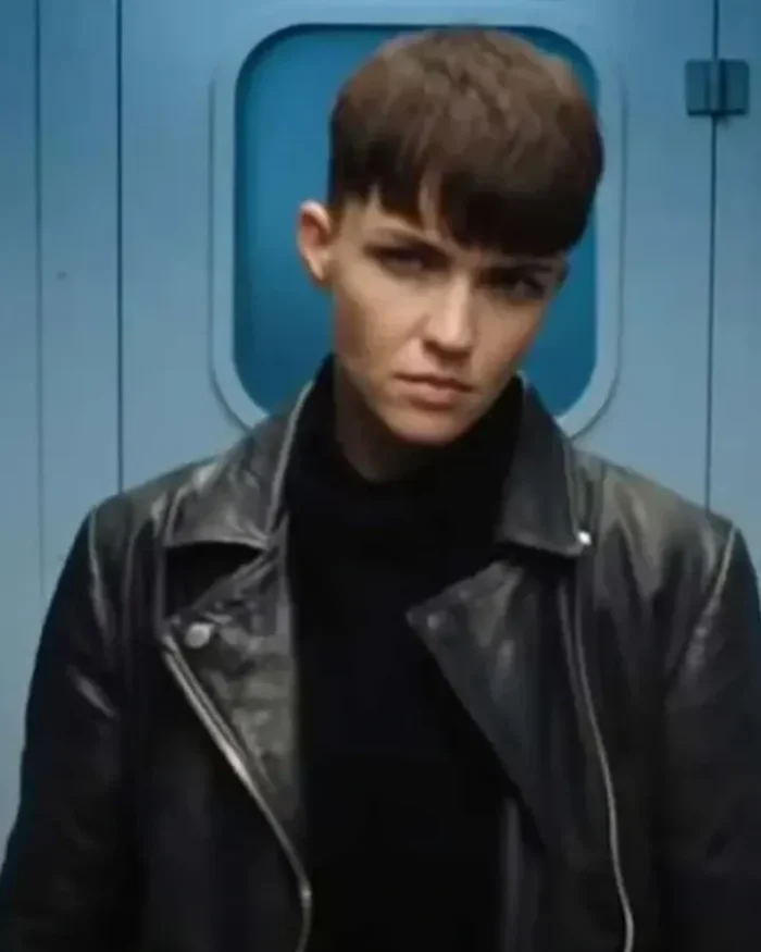 Ruby Rose SAS Red Notice Grace Lewis Leather Jacket