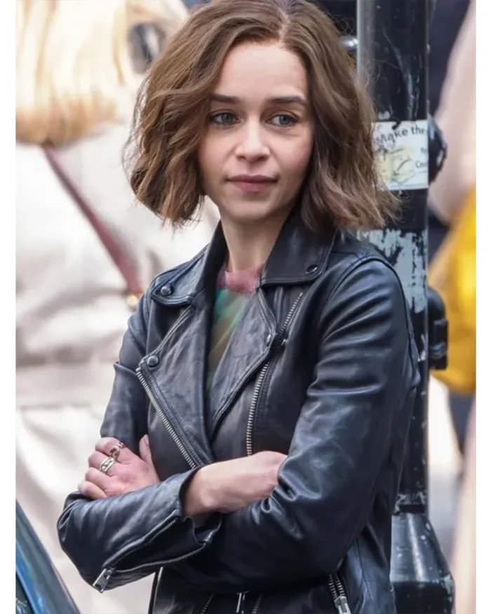 Emilia Clarke Secret Invasion Black Leather Jacket