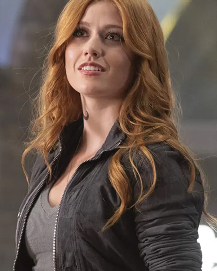 Shadowhunters S03 Clary Fray Black Leather Jacket