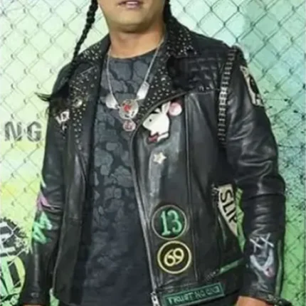 Adam Beach Suicide Squad Slipknot Biker Jacket