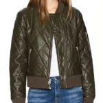  The 100 S06 Raven Reyes Quilted Bomber Jacket