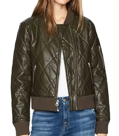 The 100 S06 Raven Reyes Quilted Bomber Jacket