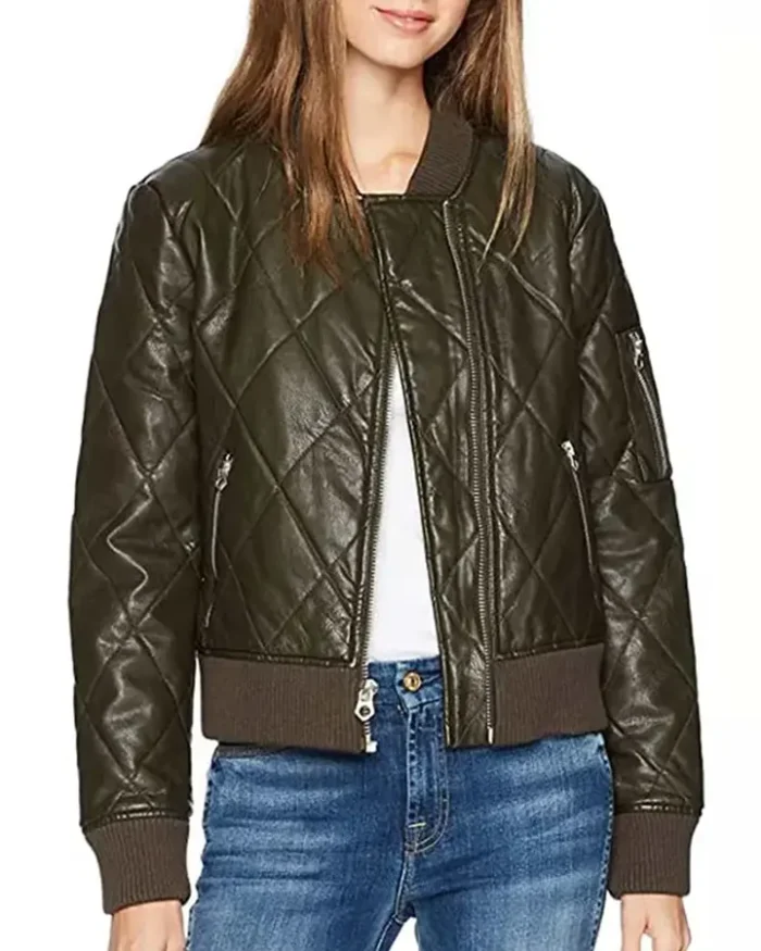 The 100 S06 Raven Reyes Quilted Bomber Jacket