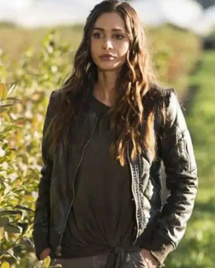 The 100 S06 Raven Reyes Quilted Bomber Jacket