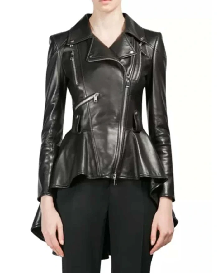 The 100 S07 Clarke Griffin Black Biker Leather Jacket