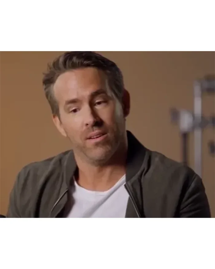 The Adam Project Ryan Reynolds Grey Bomber Jacket