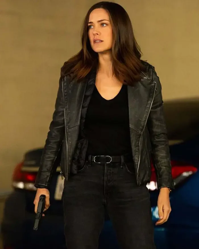 The Blacklist Elizabeth Keen Black Biker Leather Jacket