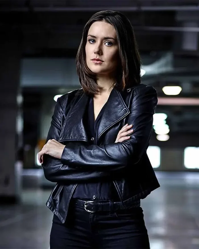 The Blacklist Megan Boone Real Leather Black Jacket