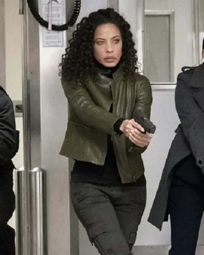 The Blacklist S03 Nez Rowan Green Leather Jacket