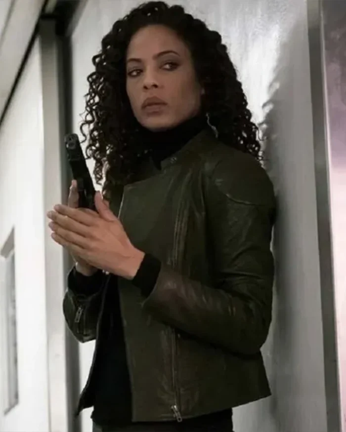 The Blacklist S03 Nez Rowan Green Leather Jacket