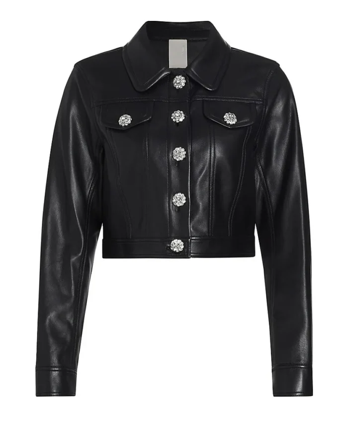 Luna Bold and the Beautiful Leather Rhinestone Jacket