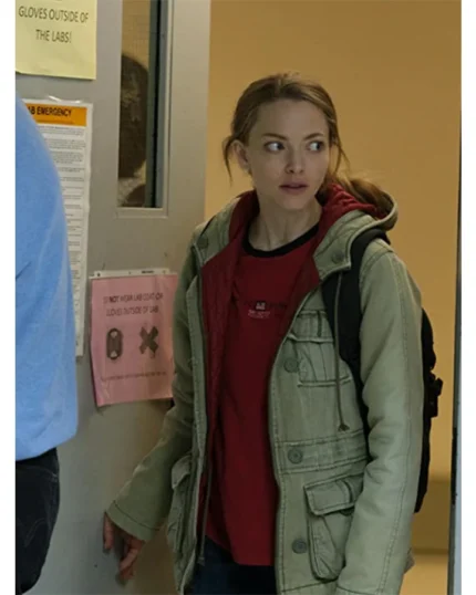 Amanda Seyfried The Dropout S01 Leather Hooded Jacket