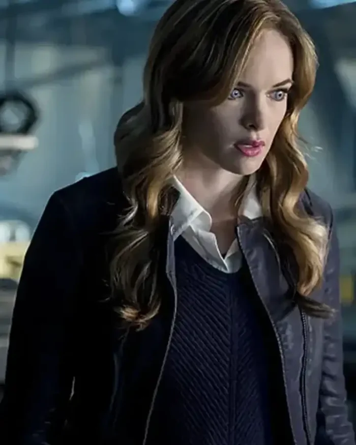 Caitlin Snow The Flash S03 Purple Leather Jacket