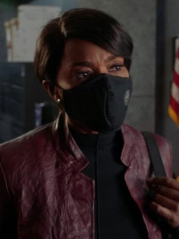 9-1-1 S04 Athena Grant Maroon Leather Jacket