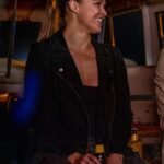 911 Lena Bosko Black Biker Leather Jacket