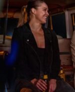 911 Lena Bosko Black Biker Leather Jacket