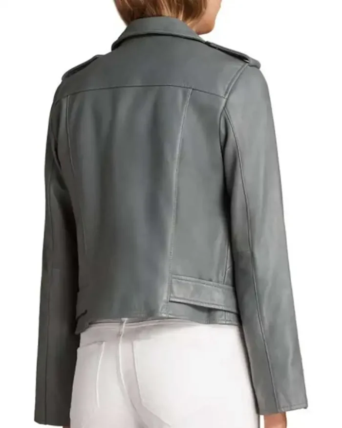 The Rookie S03 Nyla Harper Grey Motorcycle Leather Jacket