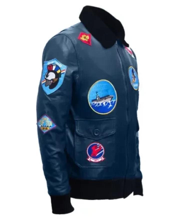 Top Gun G-1 USS Galveston Navy Blue Flight Bomber Jacket