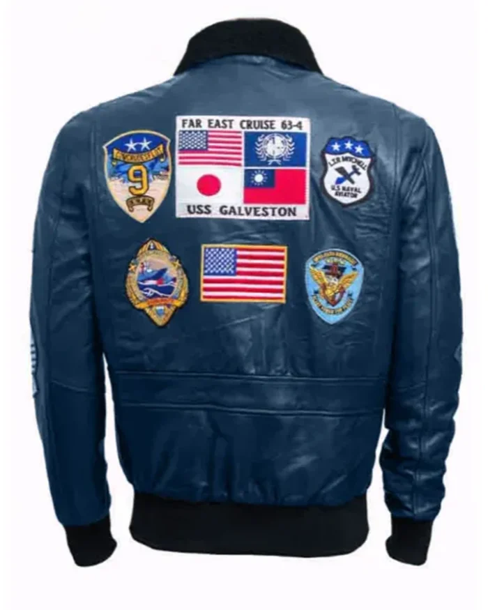 Top Gun G-1 USS Galveston Navy Blue Flight Bomber Jacket