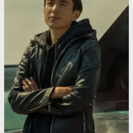 Ben Hargreeves The Umbrella Academy S02 Black Leather Jacket