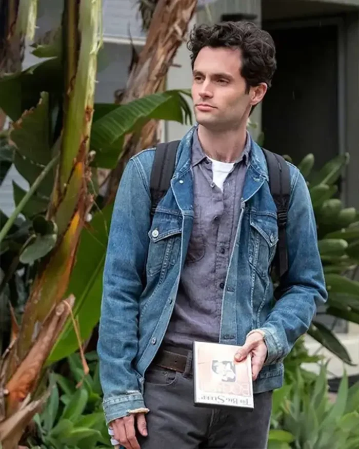 Penn Badgley You S02 Joe Goldberg Blue Denim Jacket