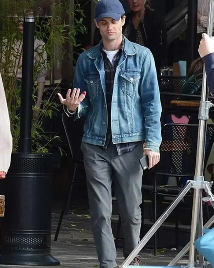 Penn Badgley You S02 Joe Goldberg Blue Denim Jacket