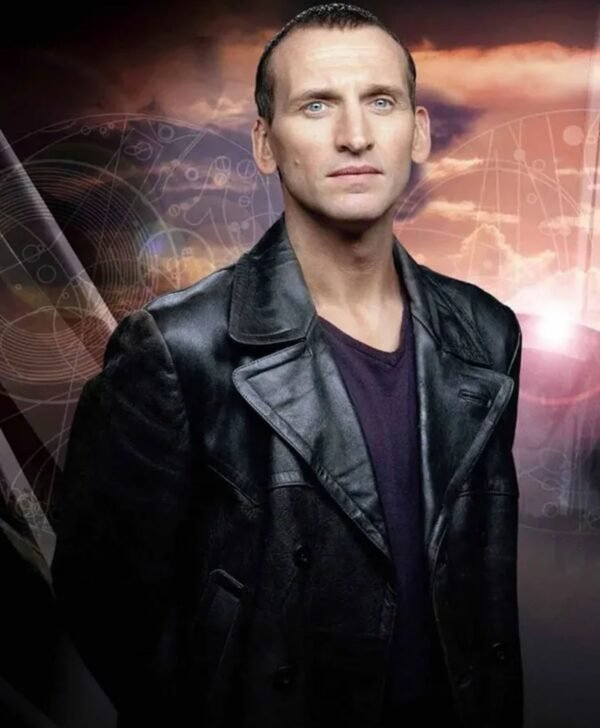 9th Doctor Who Black Leather Jacket