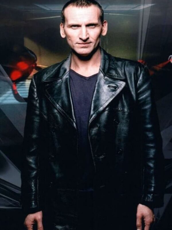 9th Doctor Who Black Leather Jacket