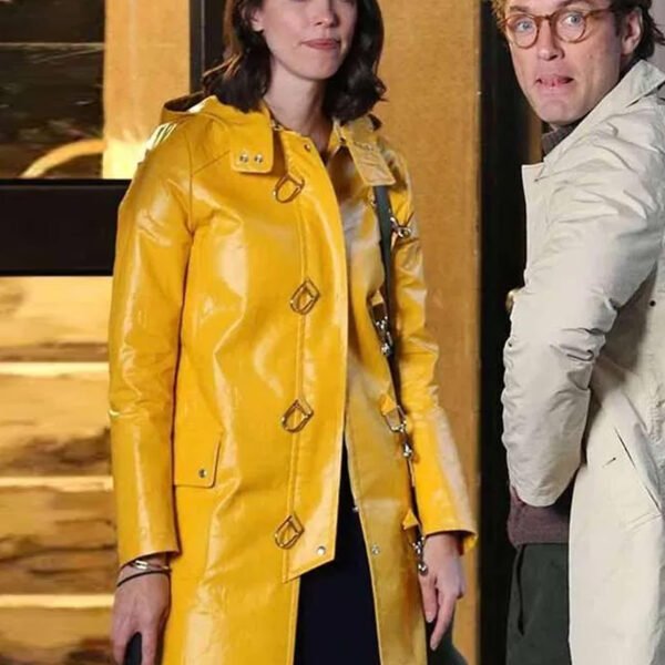 A Rainy Day In New York Connie Yellow Hooded Coat