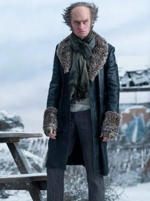 A Series Of Unfortunate Events Count Olaf Black Fur Long Coat