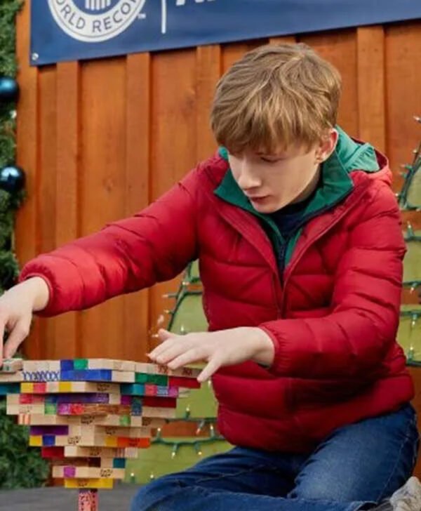 A World Record Christmas Aias Dalman Red Puffer Jacket